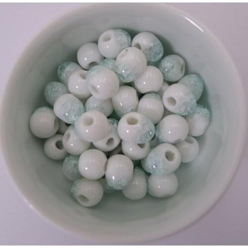 8# 100pcs Jingdezhen Ceramic Beads Beads Jewelry Wholesale Porcelain Bead For Jewelry Making 8mm Beads #A410A