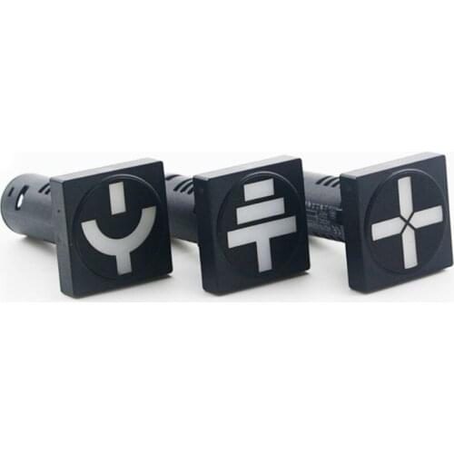 22mm mounting hole isolating switch position round indicator lights signal lamp square AD16-22WF/G 12V 24V 36V 48V 110V 220V