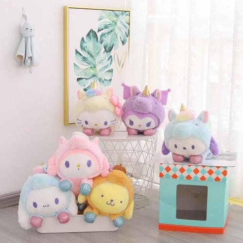 Cinnamoroll Pom Pom Purin kuromi melody plush doll cartoon kt cat stuffed toy lovely room decorate Anime tissue box gifr for kid