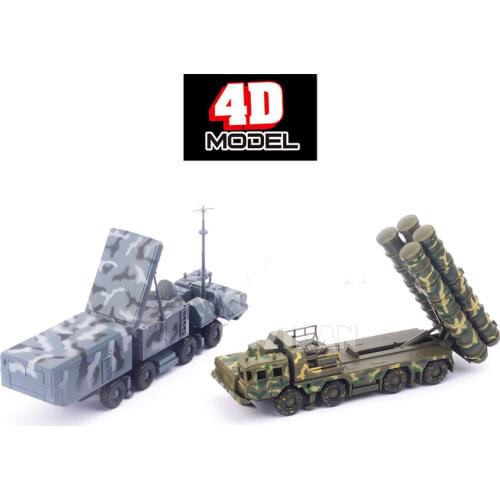 1/72 4D Assembled Two-piece Russian S300 Anti-aircraft Launch Vehicle 3 in 1 Radar Military Toy Ornaments Truck Model Kits