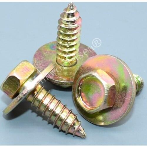 Shhworldsea Free Shipping 100PCS Colored zinc plated screws Car Fastener Clip Auto Metal Screw Automotive Clip And Fastner