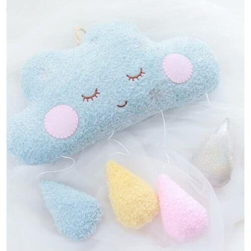 Nordic Cartoon Cloud Moon Sky Series Plush Pillow Toy Back Cushion Super Soft Stuffed Kids Room Decor For Kid Girl Birthday Gift