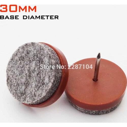 20pcs Lager Heavy Duty Furniture Sofa Chair Table Cabinet Feet Leg Floor Protector Anti Slip Glide Skid No-noise Nail-on 30mm