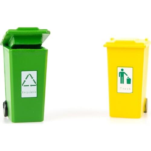 Building Sand Table HO N Scale Model Street Trash Can Micro Landscape DIY Material Accessoritrash Garbage Rubbish Bin