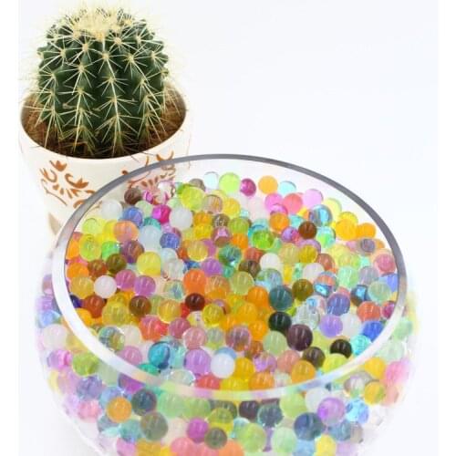 Water Beads Mud Pearl Shaped Crystal Soil Hydrogel Water Beads Grow Magic Jelly Balls Wedding Home Decor 5z