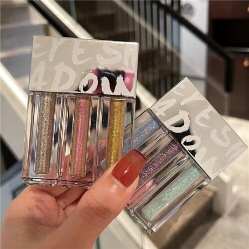 Liquid Glitter Shimmer Eyeshadow Metallic Diamond Maquillage Eyeshadow Stick Pigmented Shiny Highlighter Face Bronzer Cosmetic