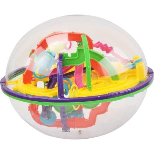 208 Steps 3D Magic Intellect Ball Marble Puzzle Game perplexus magnetic balls IQ Balance toy,Educational classic toys Maze Ball