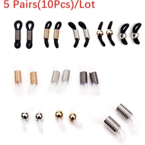5 Pairs/Lot Glasses Chain Glasses Rope Silicone Anti-skid Rubber Ring Silicone Anti-skid Rope Head 10 Styles Glasses Accessories
