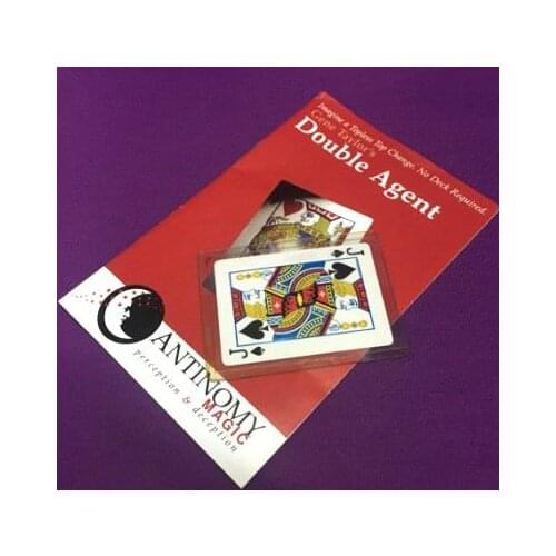 Free shipping High Quality The Double Agent Magic Tricks For Magician Card Change Trick Close Up Gimmick Props,Comedy