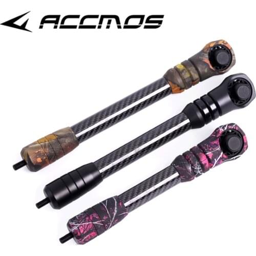 Archery Compound Bow Stabilizer 3k Pure Carbon Fiber Stabilizer 6/8Inch Shock Absorber Dampener For Outdoor Hunting Accessories