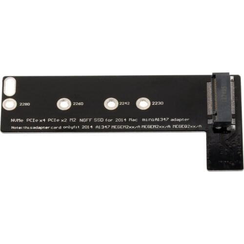 M key for NVMe M2 SSD to For Apply Mac Mini 2014 A1347 MEGEN2 MEGEM2 MEGEQ2 Adapter PCI express for NGFF riser card