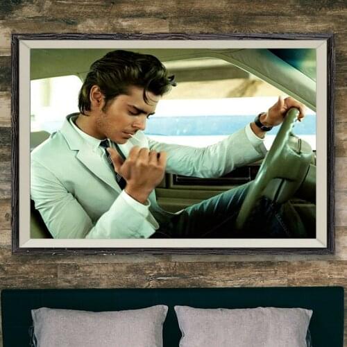 304 Zac Efron Car Hot Actor Movie Wall Silk Cloth Poster Art Decoration Gift
