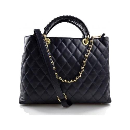 Leather women purse dark blue handbag leather shoulder bag leather shopper