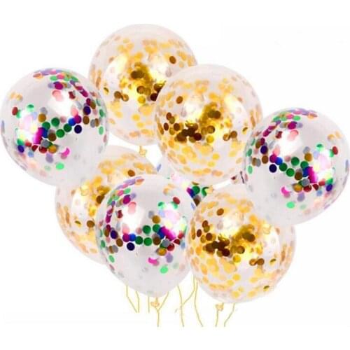 Latex Balloon Confetti Dots golden mixed colors For Wedding/baby shower/hen/Proposal DIY Party Decoration Supplies