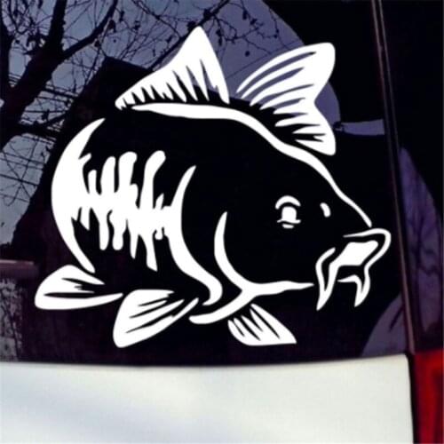 Cartoon Carp Car Sticker Pet Art Sticker Kayak Fishing Car Truck Car Motorcycle Sticker Car Sticker Accessories