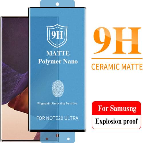 Soft Ceramic Frosted Matte Tempered Glass For Samsung Galaxy Note 20 10 Plus 9 8 S20 Ultra S9 S8 S10 Plus Screen Protector