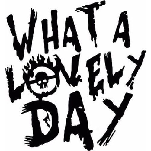 12.5CM*13CM Personality Fashion Skull WHAT A LOVELY DAY Window Stickers C5-1658