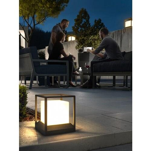 Modern Solar Power Post Light Garden Landscape Lawn ing Column Head Outdoor Waterproof Courtyard villa Street Lamps