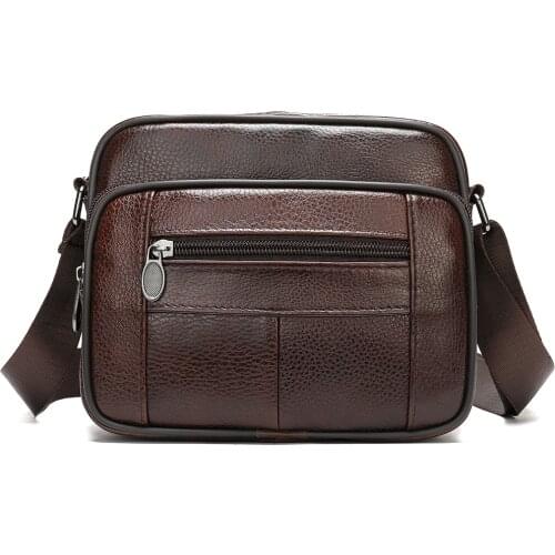 Luufan Mens Shoulder Bag Small Male Messenger Bags Genuine Leather Crossbody Bag For Men Mini Male Cow Leather Handbag