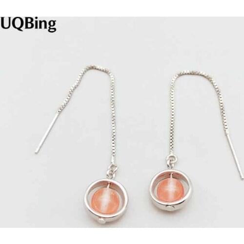 925 Sterling Silver Opal Ball Stud Earrings 925 Sterling Silver Earrings For Women Jewelry Pendientes Brincos Free Shipping