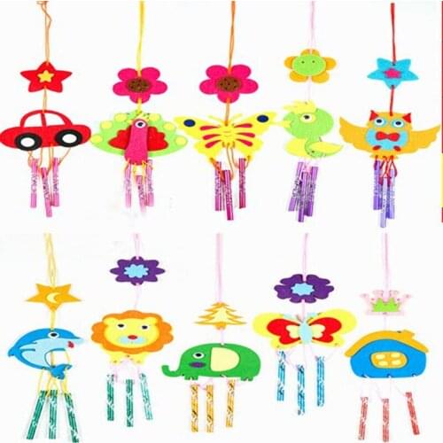 ZYOKRA 16 designs for selection DIY Wind Chime Felt Package Animals Car Plane Nonwoven Felt DIY Home Kindergarten Decoration
