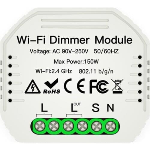 1 Gang DIY Mini LED WiFi Dimmer Module Tuya Remote Control 1 Way Smart Light Switch Dimmable