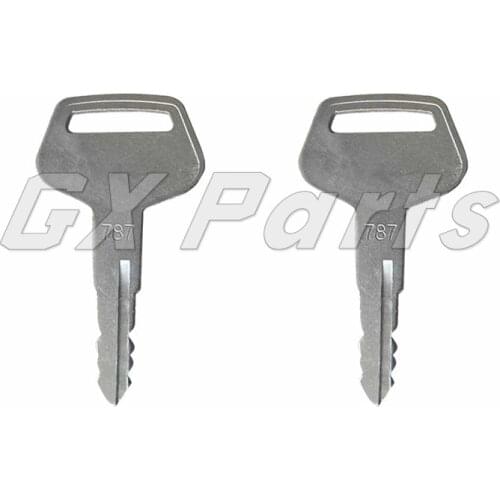 2PCS Starter Keys 787 Ignition Keys Set For Many Komatsu Kalmar Dressta Sakai Caterpillar Heavy Equipment