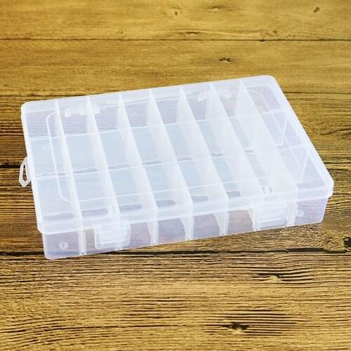 24 Lattice Plastic Detachable Originality DIY Nail Dressing Collection Jewelry Ear Stud Box