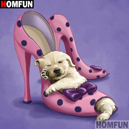 Homfun Full Square/Round Drill 5D DIY Diamond Painting "Cartoon dog" 3D Embroidery Cross Stitch Home Decor Gift A12374