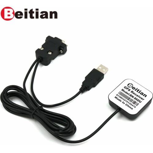 BEITIAN GNSS 2019 new DB-9 Female+USB 2.0 Male Magnetic bottom waterproof Ubx M8030-KT RS-232 level GPS GLONASS receiver BN-86DU