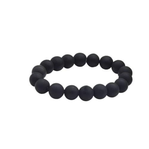 8mm Real Black Bianshi Natural Bian Stone Bracelet For Men&Women bianshi bracelet