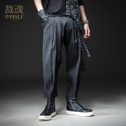 Free shipping New 2020 personality mens male black Soul autumn Mens Dark Harem Pants Casual Pants BC203117014