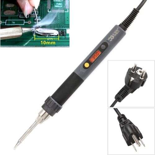 1Pcs Digital Electric Soldering iron 60W CXG C60W LCD backlight Adjustable temperature EU /US plug +Y-type iron frame
