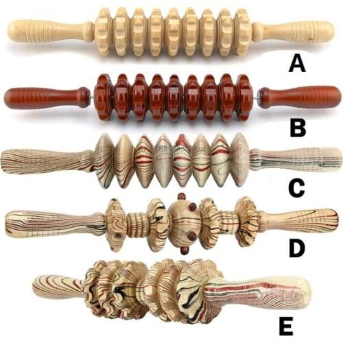 Wooden Exercise Roller Sport Injury Gym Body Leg Trigger Point Muscle Roller Sticks Massager Health Care Yoga meridian rod