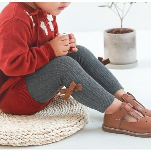 Bobora Infant Soft Tights Toddler Seamless Bow Leggings Tights for Baby Girls Winter Knit Warm Newborn Pants Stockings