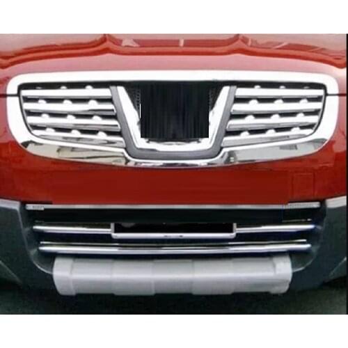 For 2008-2013 Nissan Qashqai Front grille trim with bright frame in chrome-plated middle mesh decoration