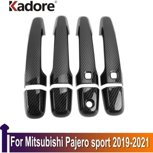 For Mitsubishi Pajero sport / Montero sport / Shogun sport 2019-2021 Side Door Handle Cover Trim Exterior Accessories Sticker
