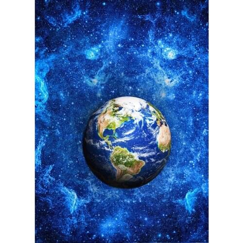The Earth Twinkle Stars Blue Photography Background Customized Fond Backdrop for Children Baby Portrait Photocall Photo Studio