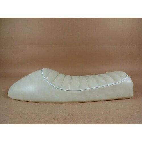 Motorcycle Cafe Seat Assy Modified Retro Motorbike White Hump Seat Cover Vintage Seat Cushion