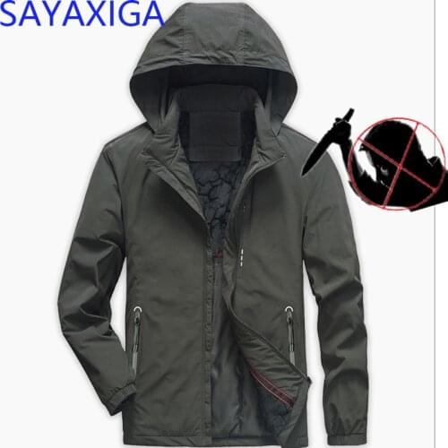 Self Defense Security Anti-cut Men Fleece Jacket Coat Knife stab/slash resistant Stealth Police outfit Tactics winter outwear5XL