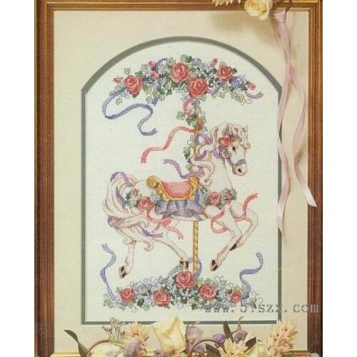 Fishxx Cross Stitch Kits T192 flowers carousel Paintings Sets Embroidery 100% Egyptian cotton on needlework lovely Homeware