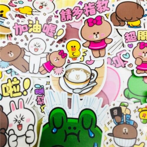 25 pcs Meng Bear couple Stickers for Car Styling Bike Motorcycle Phone Laptop Travel Luggage Cool Funny Sticker Bomb Decals