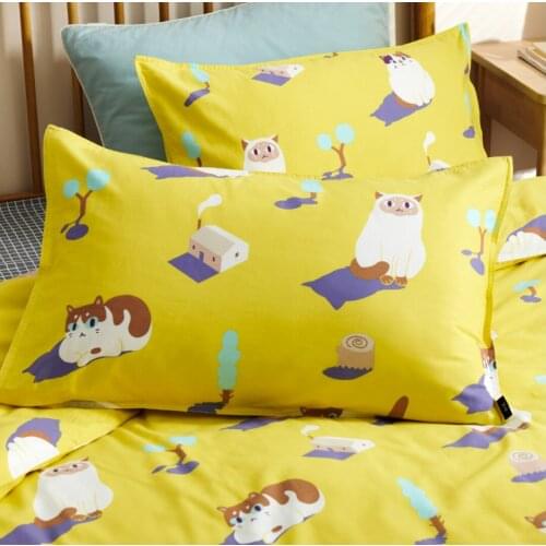 Three-piece set of two-meter cotton sheets, spring, summer, autumn and winter duvet cover