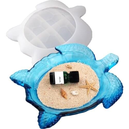 Tortoise Plate Coaster Tray Silicone Epoxy Resin Mold Jewelry Tool Jewelry Accessories