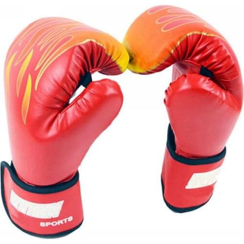 Professional Kids Children Flame Boxing Gloves Punch For Boy Beginner Sanda Sparring Training Mitts Protector 1 Pair