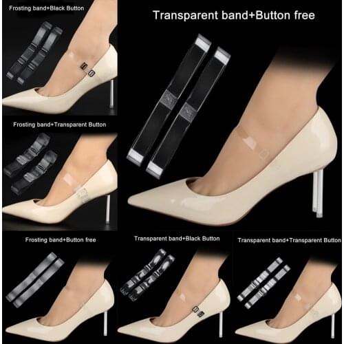 2PCS Elastic Plastic Shoelaces High Heel Strap Women Shoes Sneakers Shoe Strings Fashion Invisible Anti-loose Strap