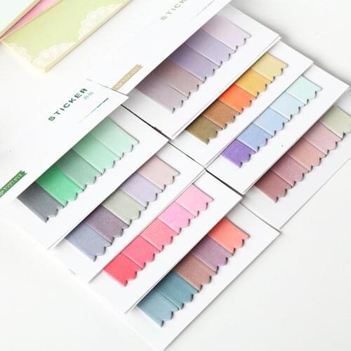 100 Sheets Cute Gradient N Times Memo Pad Paper Sticky Notes Kawaii Stickers Stationery School Supplies