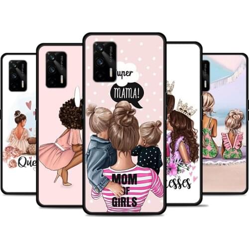 Super Mom Baby Girl For Realme 8 GT Neo Flash Edition Explorer Master Q3 Pro Narzo30 C21 C20 C11 C20A C21Y Phone Case