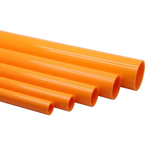 2Pcs Orange Watering Tube OD 20-50mm PVC Drip Irrigation Garden Pipe Irrigating System Aquarium Fish Tank Water Pipe