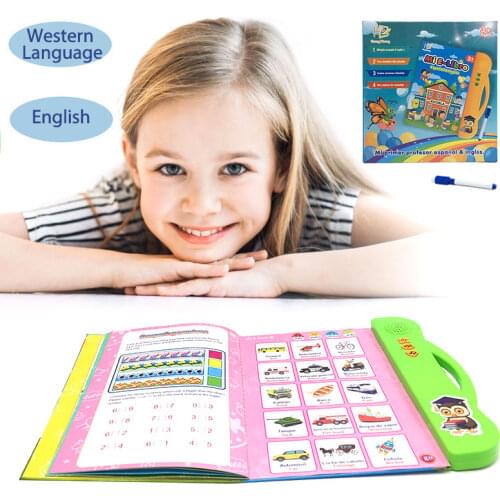 Montessori Educational Childrens Books In Spanish Russian To Read Didactic Language Learning Machine Electronic Books Kids Toys